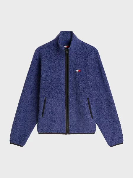 Светр Tommy Jeans тедді фіолетовий