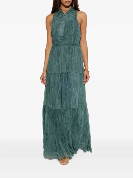 Rochie maxi Ulla Johnson de mătase verde