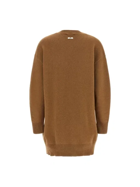 Sweter Elisabetta Franchi wełniany brązowy