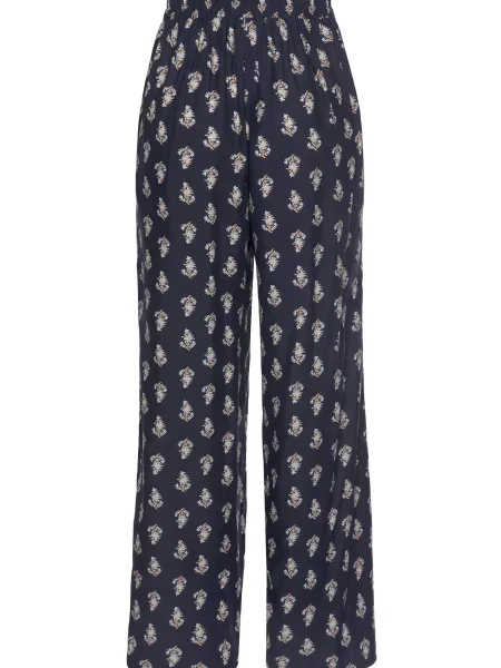 VIVANCE Pantaloni albastru marin / galben închis alb