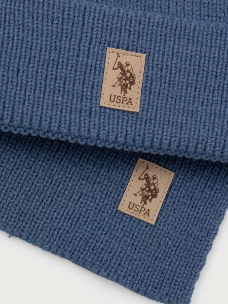 Kötött sapka U.s. Polo Assn. kék