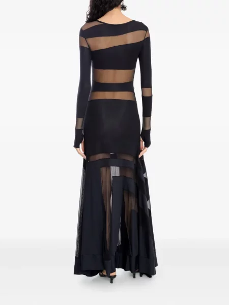 Rochie maxi Amir Slama transparente de costum negru