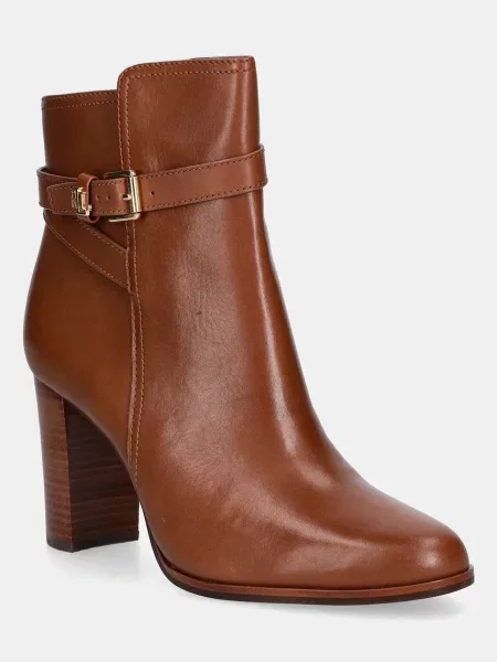 Lauren Ralph Lauren cizme de piele Brke Bt Hl 2 maro