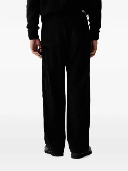 Samt hlače Karl Lagerfeld Jeans crna