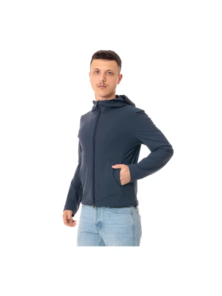 Kurtka Colmar z kapturem ze stretchu niebieska