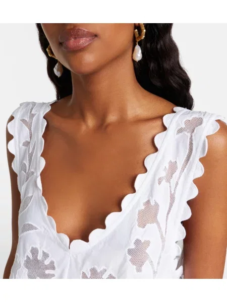 Rochie Juliet Dunn cu broderie alb
