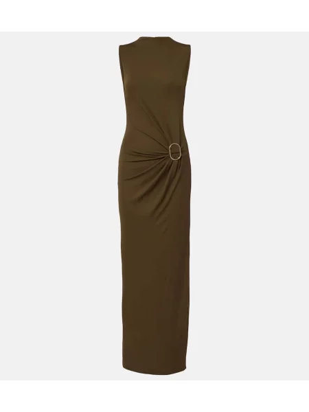 Rochie maxi Roland Mouret din jerseu de costum verde