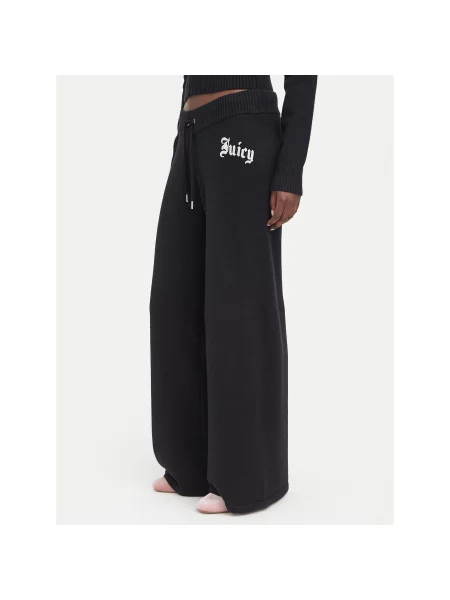Juicy Couture Трикотажні штани Relaxed Fit чорний