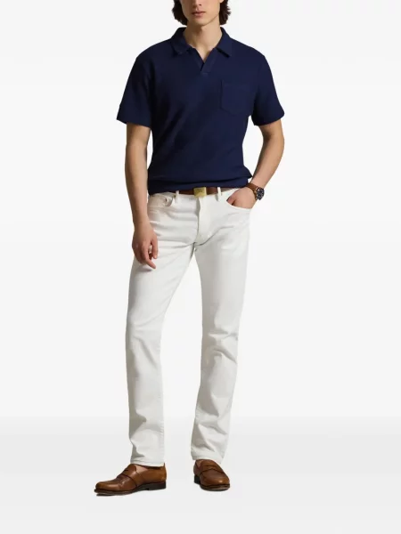 Кожени чорапи Polo Ralph Lauren с отворена пета с пейсли десен бяло