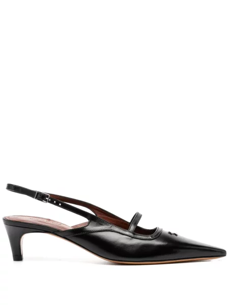 Pantofi cu toc Maison Kitsune slingback negru