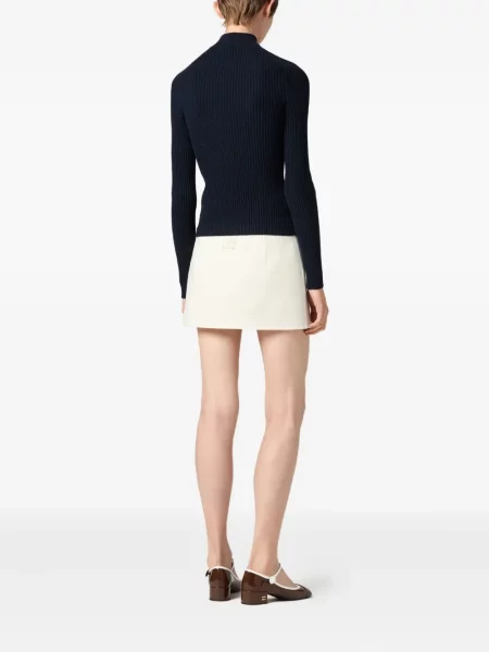 Cardigan Miu Miu din piele albastru