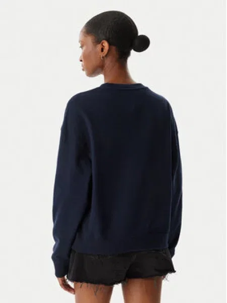 Tommy Jeans Pulóver Wavy Flag Sötétkék Boxy Fit