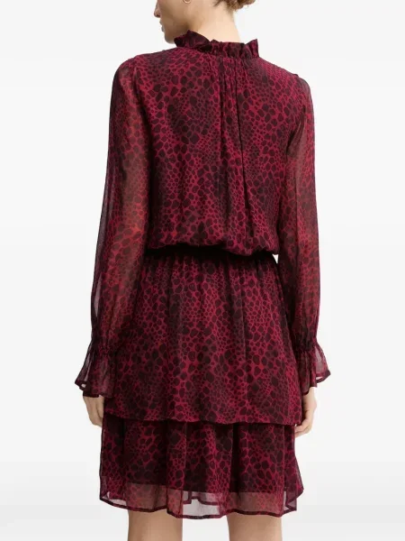 Rochie Marc Aurel cu imagine cu imprimeu animal print de costum roșu