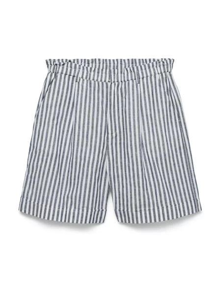 VERO MODA Pantaloni cutați VMSELMA bleumarin alb