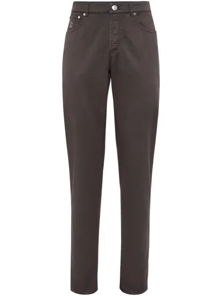 Kalhoty Brunello Cucinelli hnědé