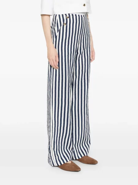 Pantaloni Maje cu dungi albastru