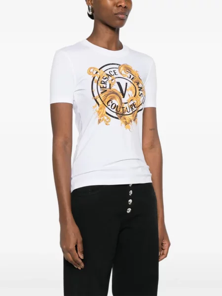 Grafic tricou Versace Jeans Couture alb