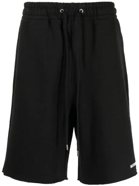 Pantaloni scurți We11done cu imagine negru
