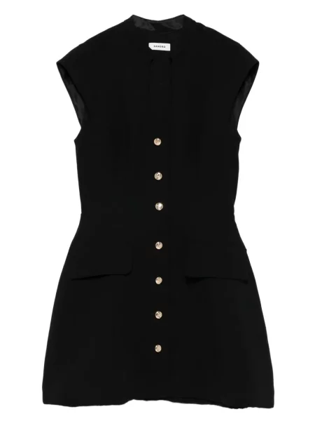 Rochie mini Sandro cu decolteu în V negru