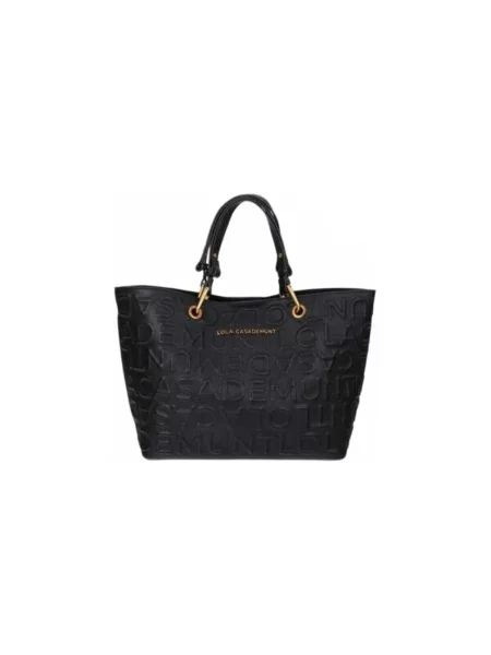 Geantă shopper Lola_casademunt din piele negru