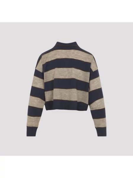 Sweter Brunello Cucinelli wełniany w paski