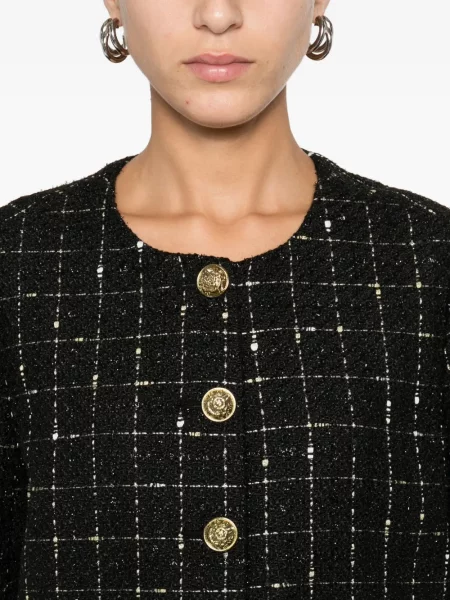 Geacă Dkny în carouri negru