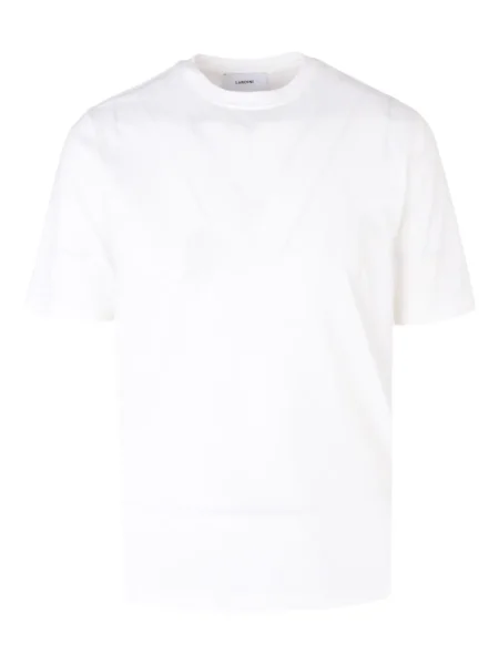 Tricou Lardini cu decolteu în U alb