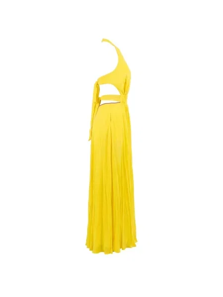 Sukienka maxi Trussardi z dekoltem halter żółta