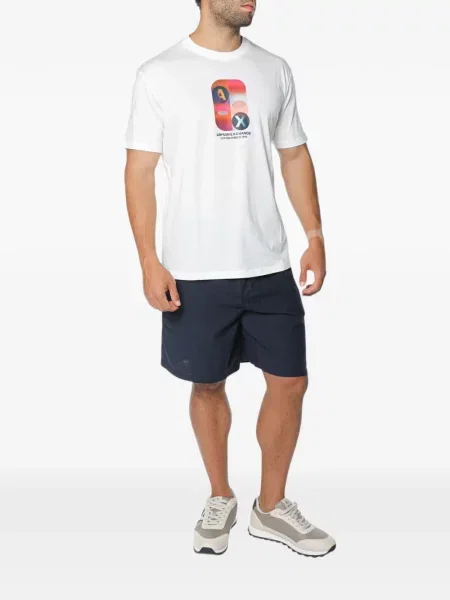 Tricou Armani Exchange cu imagine alb