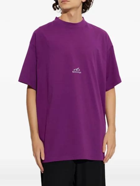 Tricou Balenciaga cu imagine violet