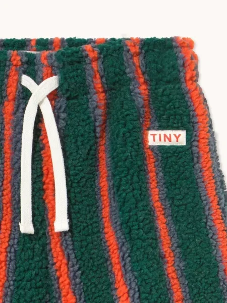 Tinycottons спортивні штани дитячі флісові MULTICOLOR STRIPES SHERPA SWEATPANT