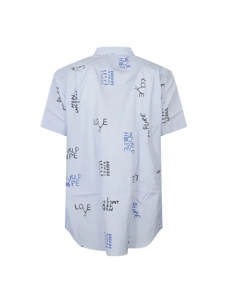 Krótka koszula z krótkim rękawem Comme Des Garcons z krótkim rękawem niebieska