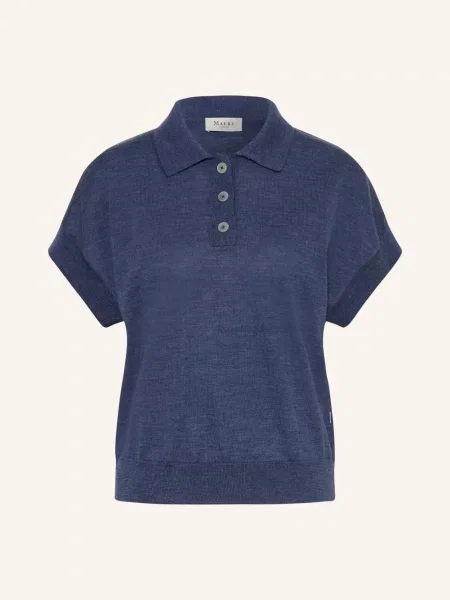 Maerz Muenchen Koszulka Polo Z Dzianiny blau niebieska