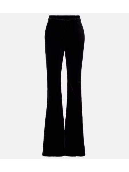 Pantaloni Max Mara de catifea negru