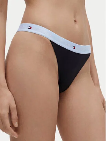 Tommy Hilfiger Underwear Tangice svetlo modra / smaragd / breskev črna