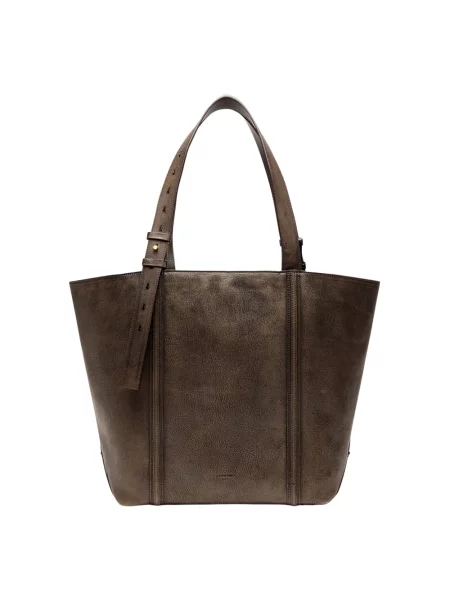 Shopperka Golden Goose skórzana brązowa