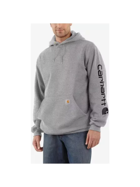 Bluza z kapturem Carhartt Sleeve Logo S szara