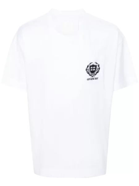 Tricou Givenchy cu broderie alb