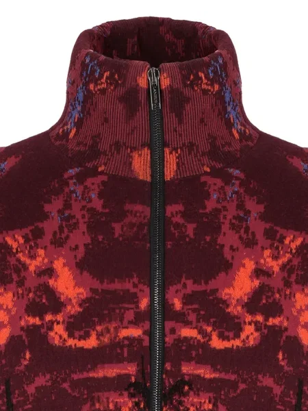 Geacă bomber Laneus tricotate roșu