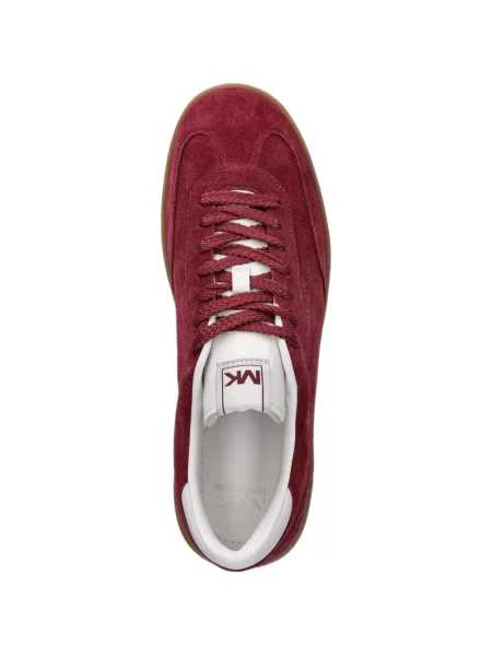Fűzős szarvasbőr sneaker Michael Kors piros