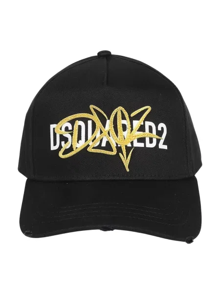Czapka z daszkiem Dsquared2 z logo czarna
