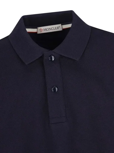 Koszulka polo dziecięca Moncler Enfant niebieska