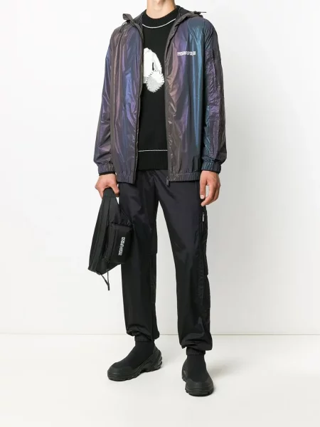 Bunda Marcelo Burlon County Of Milan s kapucí bílá