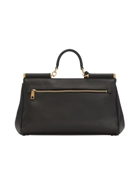 Torebka Dolce And Gabbana skórzana retro czarna