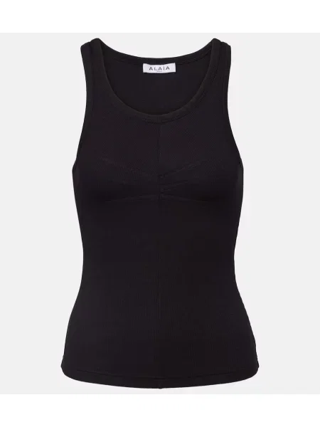 Top Alaïa din jerseu negru