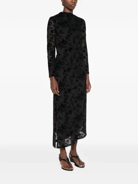 Rochie midi Imperial cu model floral cu imagine negru