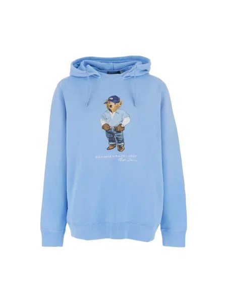 Bluza z kapturem Polo Ralph Lauren polarowa niebieska