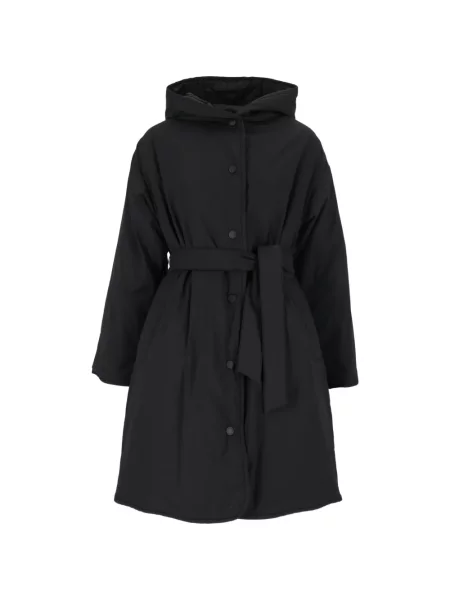 Opasan kaput Weekend Max Mara s kapuljačom crna