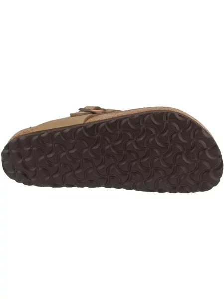 Kožené pantofle Birkenstock hnědé