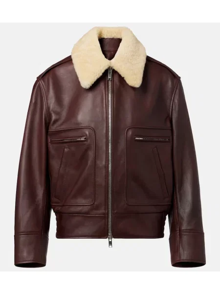 Geanta de piele Bottega Veneta maro